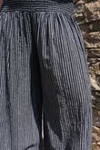 Made in Italy Marina Chalk Stripe Palazzo Pant Black